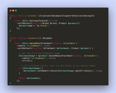 استفاده از متد withDefault در Eloquent برای حذف شرطهای Null در ریلیشنها